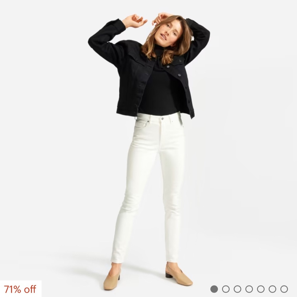 Everlane High Rise Ankle White  Skinny Jeans